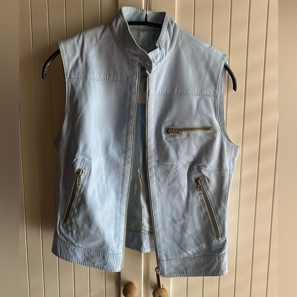 vintage Moschino leather vest